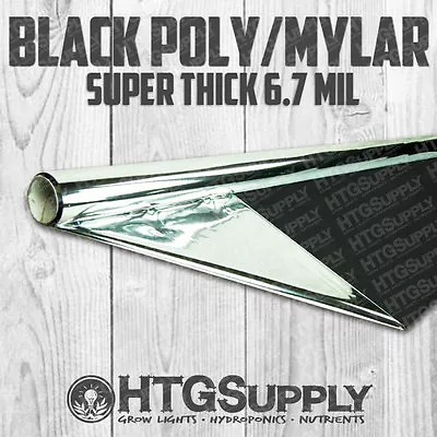 Super Thick 6.7 Mil Mylar On Black Poly Reflective Hydro Grow Room Liner Film • $31.95