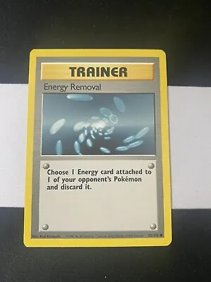 $1.20 • Buy Energy Removal Trainer Pokemon Card Base Set Vintage WOTC TCG 92/102