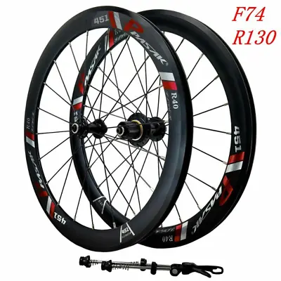 20inch BMX Bike Wheelset Folding Bicycle Wheels 20er 74*130mm Depth 40mm Rim • $385.56