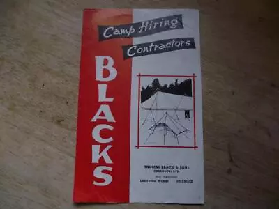 Vintage Blacks Of Greenocks Bell Tent / Good Companions / Marquee Hire Brochure • £34.99