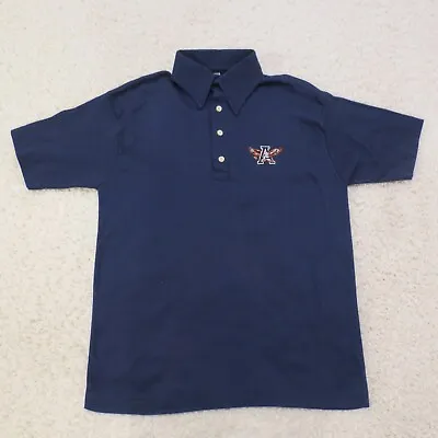 VINTAGE Auburn Tigers Polo Shirt Mens Large Blue Champion Eagle AU 80s USA • $7.50