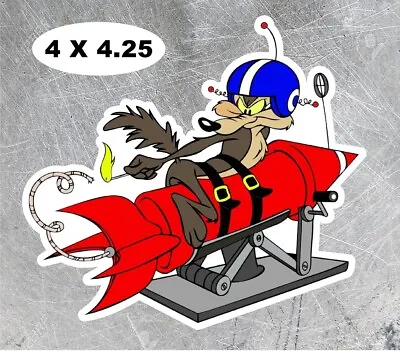 Wile E Coyote Acme Rocket  Lighting Fuse Sticker Decal Laminated  • $3.16