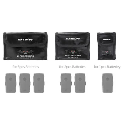 $12.59 • Buy Explosion-proof Lipo Battery Safe Storage Bag Case Protector For DJI Mavic Air 2