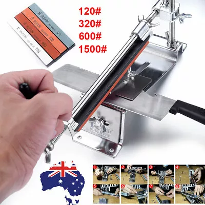 Professional Fix-Angle Knife Sharpener Edge Kitchen Knife Sharpening W/4 Stones • $52.99