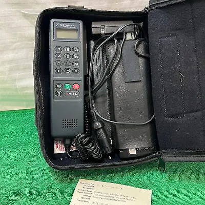 $40 • Buy Motorola America Series MS 833 Mobil Car Bag Phone, Vintage 1980s 1990s