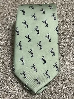 Vineyard Vines Custom Collection 100% Silk Colt Defense Horse Mens Necktie Green • $26.99