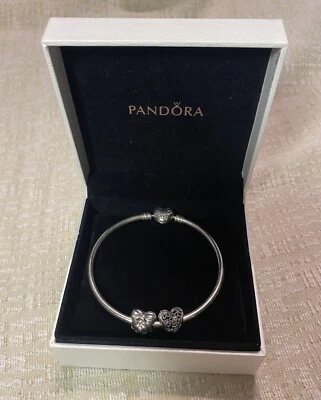$70 • Buy Pandora Bracelet With 2 Charms, Excellent Condition 