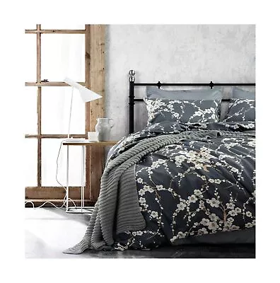 Eikei Japanese Oriental Style Cherry Red Blossom Floral Branches Print Duvet ... • $154.80