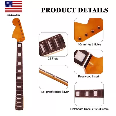 Left-handed ST Style Guitar Neck Rosewood Fretboard Maple Neck 12  Radius 10 • $85