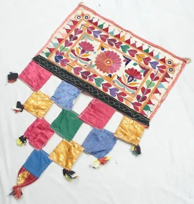 Ethnic Tribal Rabari Tapestry Vintage Embroidery Decor Door Valance Indian Toran • $0.99