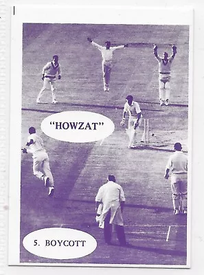 ENGLAND & YORKSHIRE - Geoff Boycott #5  HOWZAT  1985 Large Cricket Card • £1.75