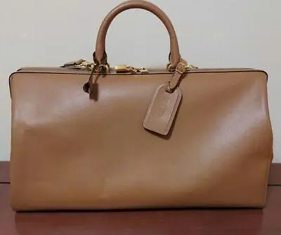 Auth CELINE Brown Leather Boston Bag  With Charm Vintage • $298.70