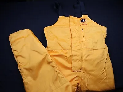 Mustang Survival Flotation Cruiser Class Yellow Overalls Pants Adult Size Large • $182.07