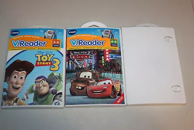 Lot Of 3 VTech V Reader Learning System Games CartridgesCars 2 Toy Story 3 • $7.03