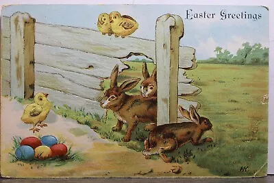 Easter Greetings Postcard Old Vintage Card View Standard Souvenir Postal Post PC • $3.22