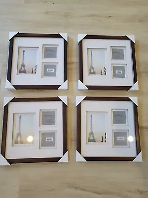 Picture Frame Set: 4 Pack 11in×11in. 3 Opening Picture Spaces. Oak Wood Frame.  • £42.76