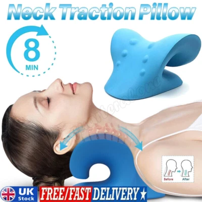 £5.99 • Buy  Neck Traction Pillow Original Cloud Shape Neck  Stretcher Cervical Pain Relief.