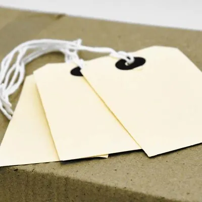 £1.25 • Buy CARD LUGGAGE Gift TAG ON STRING Tie On Labels Suitcase Bag 7 SIZES Brown Manilla