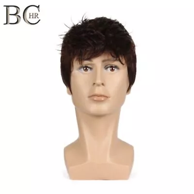 Short Straight Synthetic Wig Male Hair Fleeciness Realistic Natural Blonde Wigs • $18.25