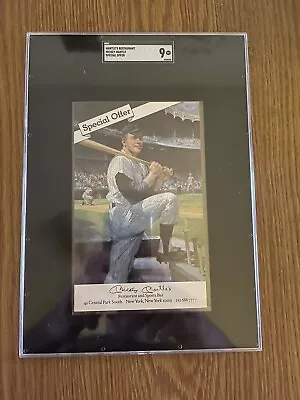 1988 Mantle's Restaurant Ad Promo Card: Mickey Mantle Special Offer • $59.99