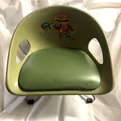 Vintage MID-CENTURY Modern COSCO Green BOOSTER SEAT Child’s ATOMIC Toddler CHAIR • $49.95