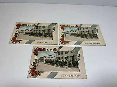 Lot Of 3 Vintage U.S. Military War Soldiers CHRISTMAS GREETINGS Postcards • $14.99