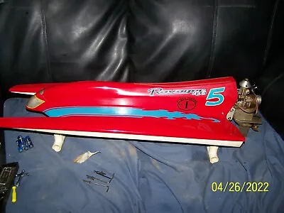 Vintage Race Boat-3.5cc K & B Nitro-Radio Control RC-Fiberglass-30 Inch-Rare-RTR • $500