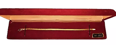 14k Solid Yellow Gold 7  Flat Bracelet! 3 Mm Wide! Hallmarked 585 Italy • £103.75