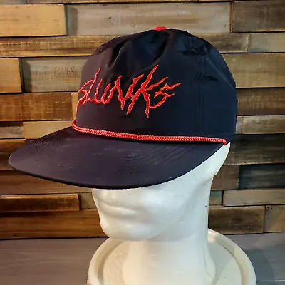 Slunks Swimwear Hat Black Brim Red Rope Snapback Volleyball Sun Cap Surfing New • $49.95