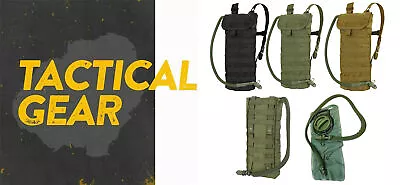 Tactical MOLLE PALS Hydration Pack Carrier With 2.5 Liter Water Bladder • $44.99