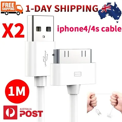 X2 USB Charger Cable For Apple IPhone 4S 4 3GS IPod Touch IPad 2 Sync Data Cord • $8.99