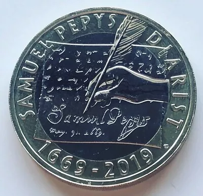 £2 Coin Samuel Pepys Diarist  2019 Uncirculated • £6.50