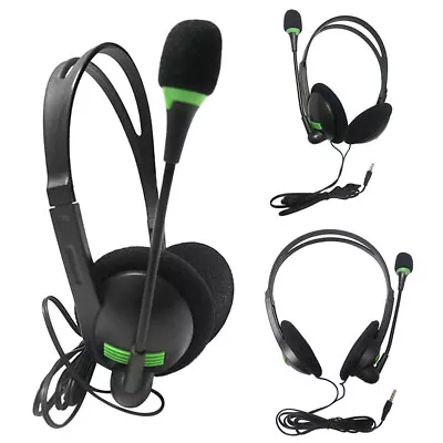 USB Headset With Microphone Computer Headphones For Laptop PC Call Center Work • £6.22