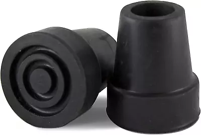 Rubber Cane Tips With Metal Washer Black 3/4  Essential Medical Supply Replaceme • $6.03