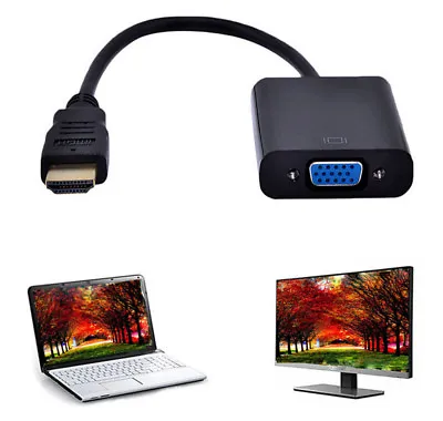 9''/HDMI Male To VGA Female Video Converter Adapter 1080P For PC TV PS3 Xbox PS4 • $9.36