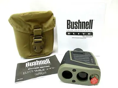 NWOT MIL BUSHNELL LASER RANGEFINDER ELITE 1 MILE ARC W. COYOTE BROWN MOLLE POUCH • $450