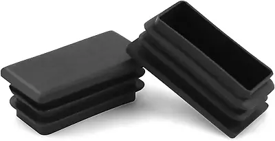 10 PCS 1  X 2  Rectangle Black Plastic Plug End Cap For Pipe Tubing Chair Leg • $11.99