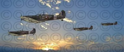 £48.95 • Buy Spitfire 30x14 Inch Canvas - WW2 Framed Picture Poster Print Art
