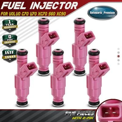 $37.99 • Buy 5Pcs Fuel Injector For Volvo C70 98-13 V70 XC70 S60 XC90 2.5L 2.4L  2.3L 2.0L
