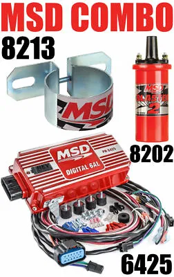 MSD 6AL Ignition Kit Digital Box 6425 Blaster 2 Coil 8202 Mounting Bracket 8213  • $449.20