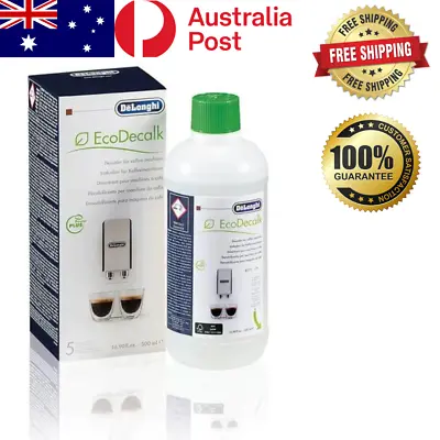 $48.50 • Buy DeLonghi Descaler Cleaner EcoDecalk Coffee Cleaning Solution 500ml (DLSC500)