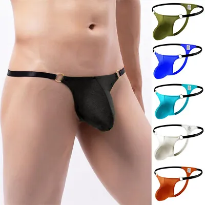 Men Sexy Jockstrap Pouch Underwear G-string Thongs Briefs Nylon Panties T-back_A • $5.04