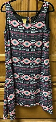 Women’s Wrangler Size Medium Blue & Pink Geometric Print Dress • $18