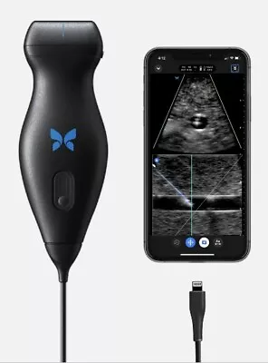 Butterfly IQ Handheld Portable Ultrasound With Lightning Cable (iOS Compatible) • $2000
