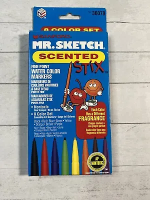 Vintage 1995 Sanford Mr Sketch Stix Scented Markers Works 8 Fine Point • $11.99