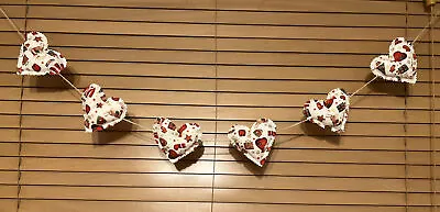 Handmade Christmas Presents / Heart Bunting  Garland   FREE POSTAGE • £6.59