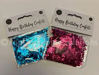 Happy Birthday Table Confetti Party Scatter Barbie Bright Pink Or Bright Blue • £2.99