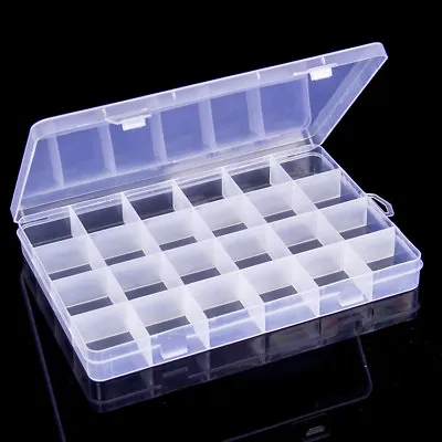 £2.45 • Buy ❤ 24 Compartment Storage Box Jewellery Making Beads Case Container Plastic 19cm❤