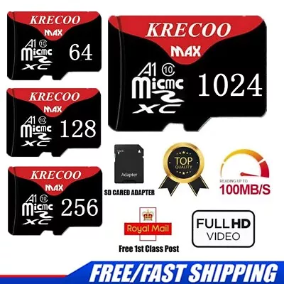 1TB Micro SD Card Memory Class 10 V30 U3 Integral 256GB For NextBase Dash Cam • £9.19