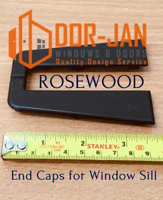 150mm Pair Of End Caps Sill / Cill ROSEWOOD Window End Caps UPVC Plastic • £3.74